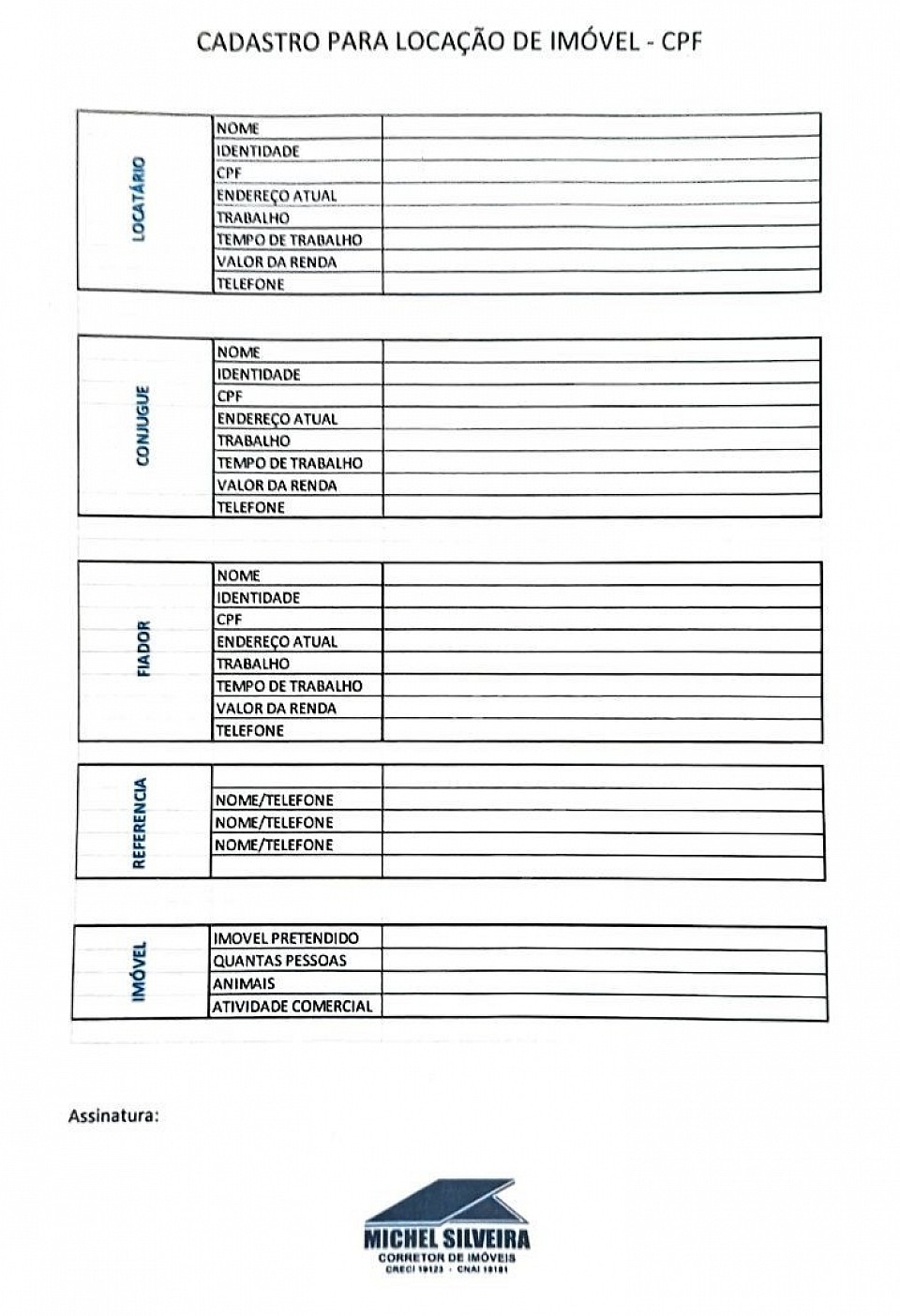 Encaminhe os dados para o watts (47)36522444