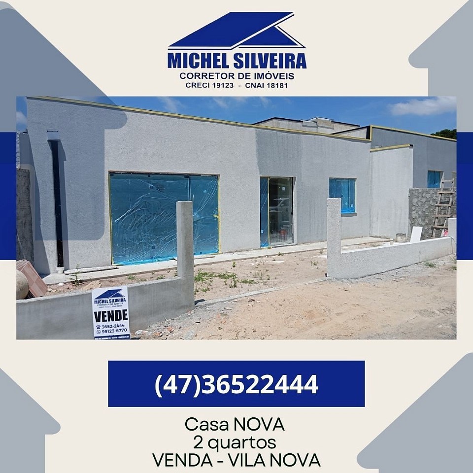CASA NO BAIRRO VILA NOVA, sendo casas com 2 quartos, na rua dos fundos do Mig 195.000,00 e 230.000,00