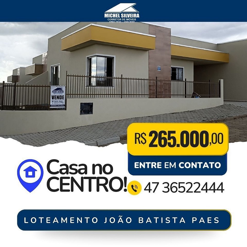 Casal loteamento João Batista Paes, R$ 265.000,00