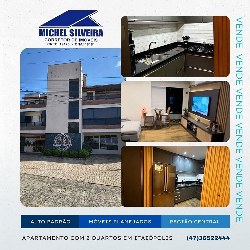 Apartamento com 2 quartos, em cima da academia 370.000,00